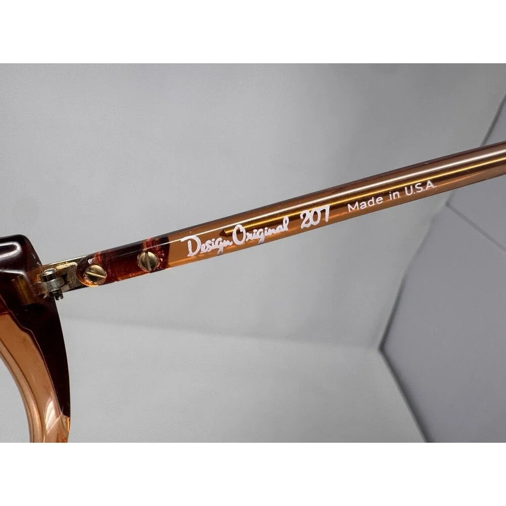 Vintage American Optical AO207 Eyeglass Frames Only 50-17-130 Amber USA